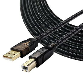 LBSC USB2.0チューブABタイプUSBAオストBオスに協480Mbpsジンぷ押（nylon braid） (15m)