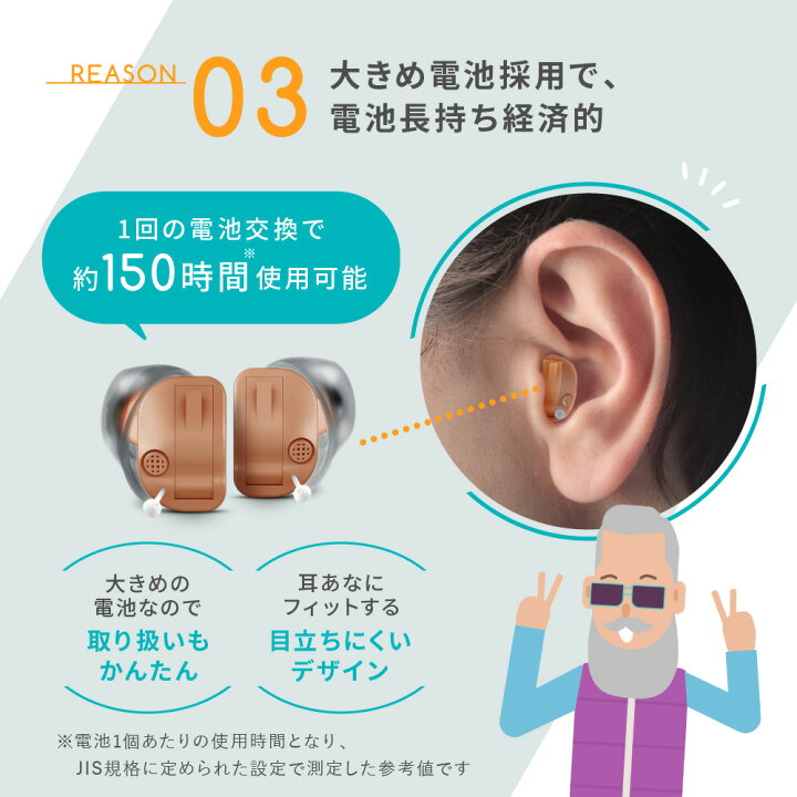 楽天市場】[ランキング受賞] ヴィーブ ミニ8 補聴器 電池長持ち 