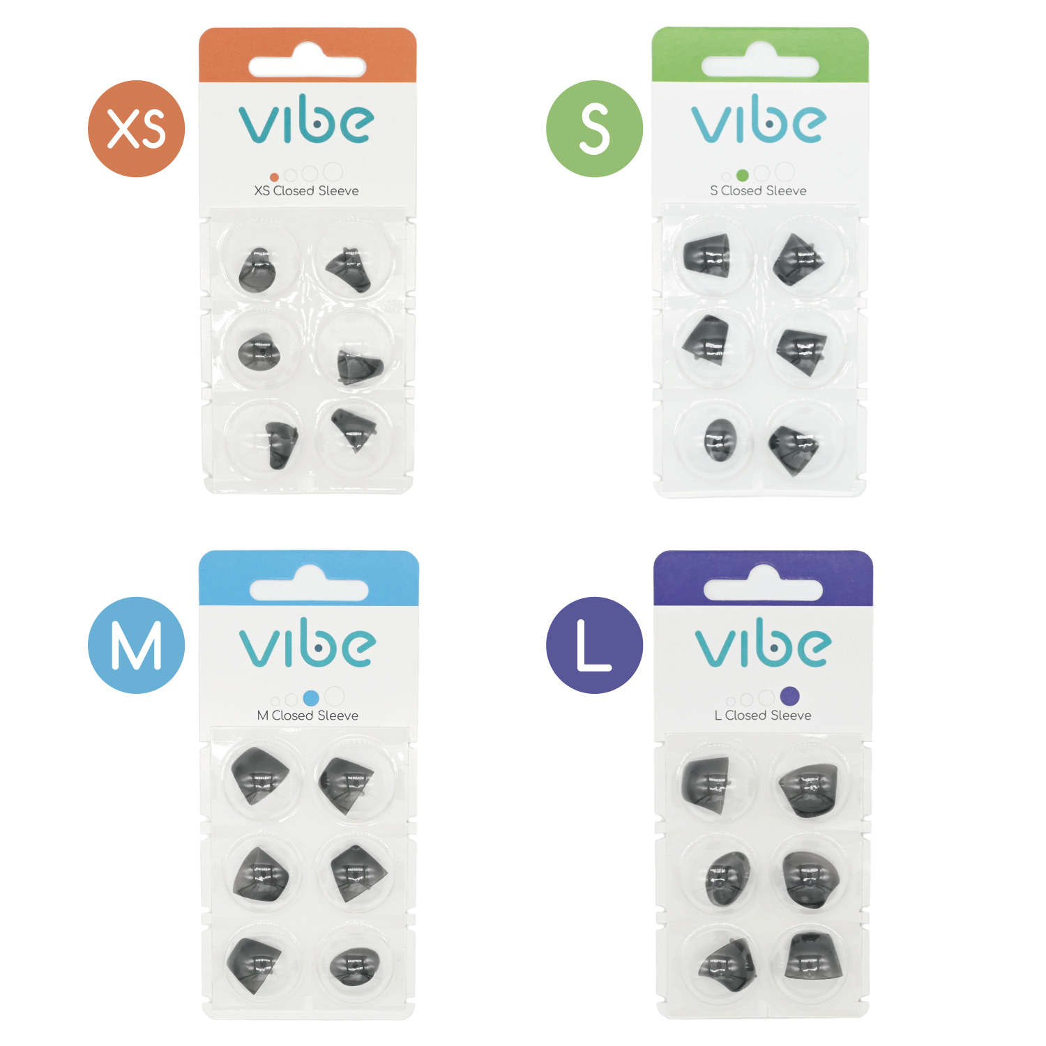 Vibe Mini8 Nano8 用 交換用 スリーブ 耳せん Lサイズ 穴なし 6個入 交換時期 3ヶ月 取り換え 汚れ 新品 耳穴 耳あな 補聴器  耳栓 ヴィーブ 専用 美容・健康家電用アクセサリー・部品