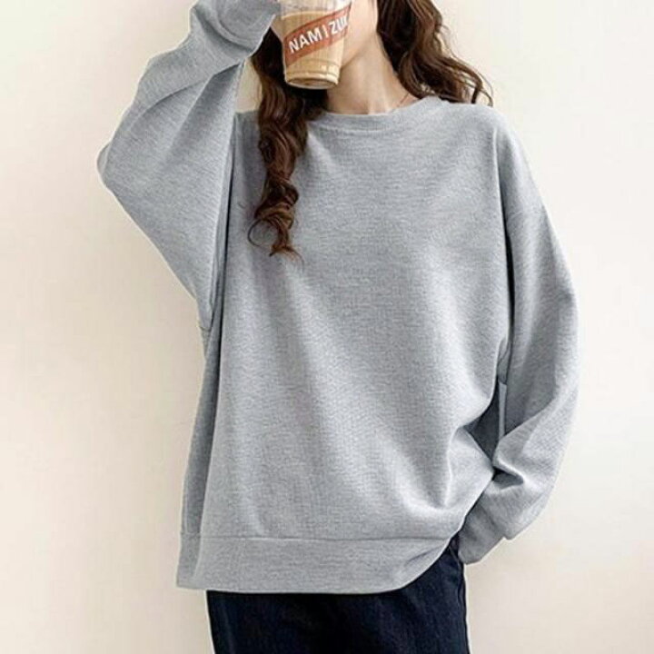 楽天市場】ワッフル Tシャツ レディース 長袖 tシャツ ゆったり 