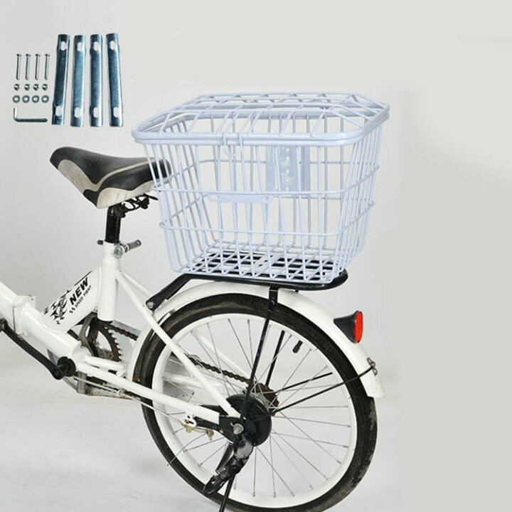 楽天市場】後ろバスケット 後ろカゴ かご 大きい 自転車 蓋つき 蓋なし 