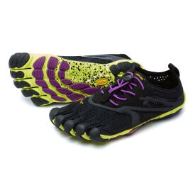 ビブラム Vibram ファイブフィンガーズ レディース V-Run Black-Yellow-Purple / ブラック-イエロー-パープル 16W3105 《五本指 シューズ FiveFingers ベアフット ランニング ウォーキング 靴》