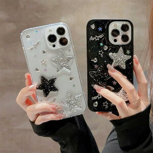 iPhone17Pro�P�[�X 3D�X�^�[ �u���b�N �z���C�g �� �N���A ���� iphone�P�[�X �X�}�z�P�[�X iPhone12 iPhone13 iPhone14 iPhone15 iPhone16 Pro Max �P�[�X �J�o�[ �A�C�t�H��13�P�[�X ������� �\�t�g �L���L�� iPhon