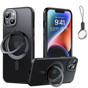 iPhone 16 �p �P�[�X �J�o�[ Magsafe�Ή� Magsafe�����O�X�^���h �z���_�[ �X�}�z�����O��̌^iPhone 16 15 pro max plus �P�[�X 360°��] �A�C�t�H��15�J�o�[�X�^���h�@�\ �c�����Ή� �X�}�z�P�[�X �ϏՌ� 
