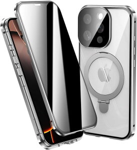 �`�����h�~ �����K���X�t�B������̌^ iPhone 16 Pro Max �p �A���~�P�[�X ���ʕی� MagSafe�Ή� �B���X�^���h ���b�N�t�� �A�C�t�H��16�v���}�b�N�X �A���~�o���p�[�P�[�X �X�}�z�P�[�X 9H�����K��