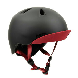 o[ Bern NINO Matte Black/Red Visor [BE-VJBMBRV-11]