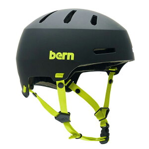 o[ Bern MACON2.0 Matte Black/Lime [BE-BM29H22BLM-02]