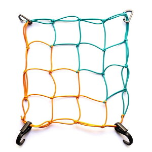 u[O BLUE LUG cargo net teal/orange