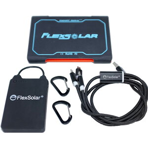 �t���b�N�X�\�[���[ FlexSolar Pocket Power Set [FS-PP01 �|�P�b�g�p���[�Z�b�g �\�[���[�[�d �o�b�e���[ ���z���[�d �p���[�o���N4000mAh �~�jUSB ���C�g�j���O USB-C�Ή�]