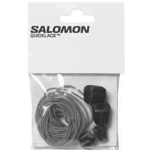 �ŒZ�������� �T������ SALOMON Quicklace Kit Silver/Black/Black [L47379400]