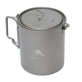 【あす楽対応】 トークス TOAKS Titanium 750ml Pot with Bail Handle [チタニウム750mlポットウィズベイルハンドル][POT-750-BH]