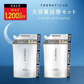 ＼11日1:59まで Max1,200円OFF／【公式】 セラティス THERATIS シャンプー トリートメント 大容量　詰め替え［セット］詰替 つめかえ theratis ナイトリペア ドリーミー ナイトケア ナイト ミクシム 成分 保湿 乾燥 摩擦 寝ぐせ うねり ゴワつき 地肌 ダメージ ギフト 813ml