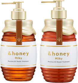 ＼11日01:59まで Max1,200円OFF／【公式】 アンドハニー &honey シャンプー トリートメント セット ボトル ハチミツ オーガニック ダメージケア うねり 乾燥 広がり 保湿 コンディショナー 正規品保証 プレゼント ギフト 440mL 445g 2点 ちいかわ