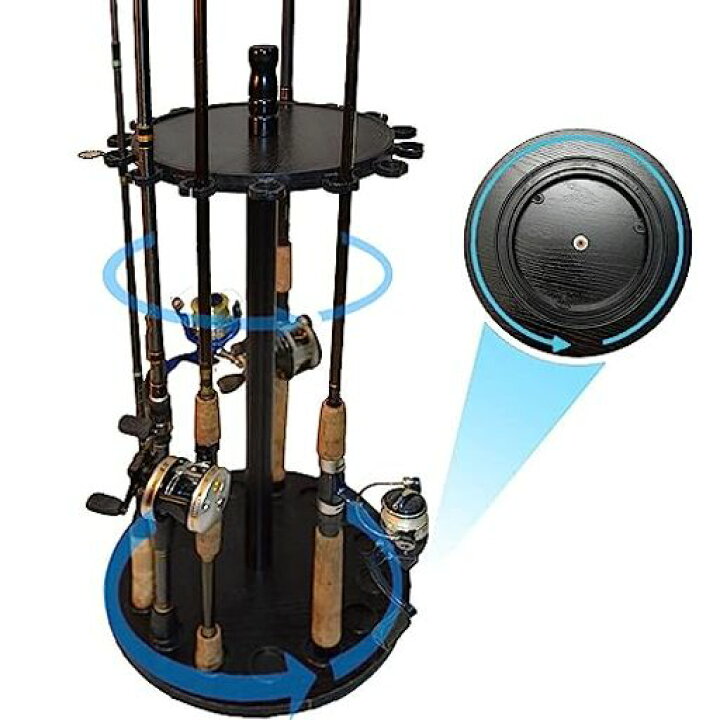 楽天市場】timiland ロッドホルダー 丸型デザイン360度回転釣竿 