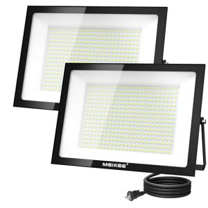 MEIKEE�y200W�����^2�Z�b�g�zLED�������Ɠ������P�x�����F6500K20000LM�ȃG�l���J�Ή�IP66�h��2000w����5�����ԓ_���\13�N�ԑϋv�x�ȃG�l120°�L�p�Ŕ����ԏ�K���[�W�̈�ٗp