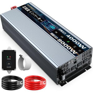 ROARBATT24V4000W�C���o�[�^�[�����g�u�ԍő�8000WDC24V��AC100�ɕϊ������R���t��50/60Hz�ؑ։\AC�R���Z���gx4�AUSB�\�P�b�gx2�ԍڂ���ƒ�p�d�������דd��0.4-0.8A���z�����d��O