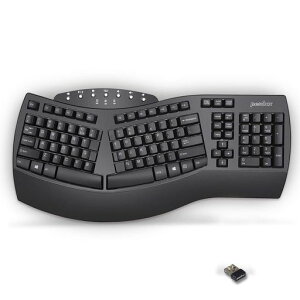 Perixx(�y���b�N�X) PERIBOARD-612BUS �G���S�m�~�N�X�L�[�{�[�h ���C�����X Bluetooth/2.4GHz �l�ԍH�w ���� �t���T�C�Y Windows10/MacOSX�Ή� �y���K�ۏؕi�z �p��z�� (���C�����X�E�u���b�N)