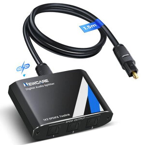 NEWCARESPDIF/TosLink���f�W�^�����z��1����3�o�͌��P�[�u�����z��LPCM2.0DTS5.1DoldyDigital�ɑΉ�USB�P�[�u���ƌ��P�[�u���t��