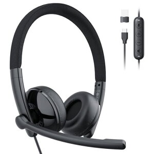EMEET �w�b�h�Z�b�g �}�C�N�t�� �m�C�Y�L�����Z�����O �L�� USB-A/USB-C�ڑ� 270�x��] �y�� ���K �茳�R���g���[���[ �~���[�g�@�\�t�� ���ʒ��� �X���C�_�[���� �I���C���[�w�b�h�z�� PC�p�w�c