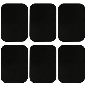 サムコスメタルプレート6個セット四角ブラックマグネットプレートプレートスマホ金属プレート磁気ブラケット用部品車載マグネットホルダー用薄い粘着固定車載ホルダー貼替用