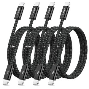 GHNTJAP �^�C�vc �P�[�u�� 4�{�Z�b�g PD�Ή� 60W�}���[�d USB C to USB C �P�[�u�� iPhone17 16 15,iPad Pro/Air,MacBookPro,Galaxy
