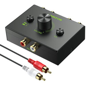 LiNKFOR R/L�X�e���I �����X�C�b�`���[ 2����1�o��/1����2�o�� �o�����ؑ� RCA�X�e���I�����ؑ֊� �X�v���b�^�[ �d���s�v RCA�P�[�u���t��DVD�X�e���I�X�s�[�J�[ CD�v���[���[�ȂǂɑΉ�
