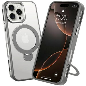 LONGINTIAN For iPhone 16Pro �p �P�[�X 360°��]�X�^���h MagSafe �A�C�t�H��16Pro �ϏՌ� �����O �J�o�[ ��p�ق�16Pro �ČRMIL�K�i �X�}�z�P�[�X �����O�t�� �^���h�[�d�Ή� �ԍڃz���_�[ �V�F�����M