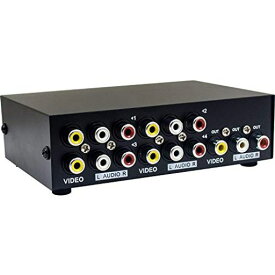 DUTTEK AV切替器 RCA分配器 RCAスイッチボックス、4ポートAVスイッチボックス、AVセレクタースイッチ4イン1アウトコンポジットビデオL / RオーディオRCAセレクターボックスAVスイッチボックスDVD