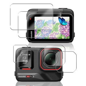�y2+2+2���Z�b�g�z�Ή�Insta360AcePro2�K���X�t�B����+�J�����t�B�����y���C����ʗp2��+�T�u��ʗp2��+LED�ی�t�B����2���z���{���Ɏq�d�x9H�Ή��C���X�^360acepro2�t�B����