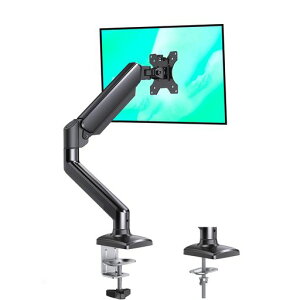 ErGearPCモニターアーム13-32インチ対応ディスプレイシングルアームガススプリング式クランプ式グロメット式耐荷重2-8kg