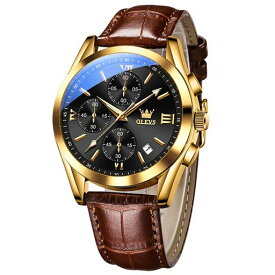 OLEVS 腕時計 メンズ 時計 うで時計 おしゃれ 超薄型 革ベルト クオーツ アナログ 日付表示 男性用 WATCH FOR MEN