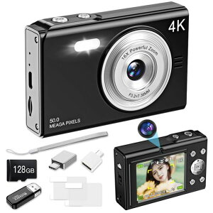 Moledro4K�f�W�^���J�����f�W�J��5000����f�����d���@�\�f���A���J����128GB�}�C�N��SD�J�[�h�t��16�{�f�W�^���Y�[����U��␳�猟�o�E�F�u�J�������B��֗�2.88�C���`���ʃo�b�e���[���c