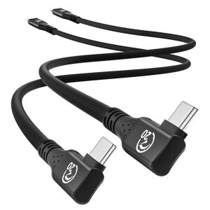 USB C �P�[�u��L���y0.3m 2�{�z���_�� �Z��USB C 3.2 Gen 2x2 20Gbps�����f�[�^�]�� 240W PD3.1�������[�d �^�C�vC �P�[�u�� 5K/4K@60Hz�f���o�� L�^������C �I�X - �I�X ���ϋv iPhone