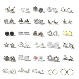 サージカルステンレス ピアス セット ブランド 30ペア 可愛い ピアス レディース 人気 シンプル 金属アレルギー ピアス 揺れる 韓国 かわいい スタッド 星 花 小さ