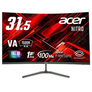 Acer Nitro �p�� �Q�[�~���O���j�^�[ 31.5�C���` ���C�h �t��HD ����� �L����pVA 100Hz 1ms(VRB) AMD FreeSync �u���b�N�u�[�X�g �u���[���C�g�ጸ HDMI 1.4 �~�jDSub 15�s��