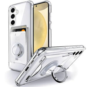 Rockaway�݊���GalaxyS24FE�p�P�[�XGalaxyS24FE�P�[�X�J�[�h���[�w�ʃ|�P�b�g�����O�t���X�^���h�@�\�ϏՌ�����TPU�X�}�z�P�[�X�M�����N�V�[S24FE�p�J�o�[-�N���A