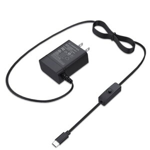 Miuzei Raspberry Pi 4 �d���AUSB-C(Type C)�P�[�u�� 5.1V 3A �[�d��R�[�h�X�C�b�`�t�� AC�A�_�v�^�A�݊�������Raspberry RPi 4 Model B 1GB / 2GB / 4GB / 8GB �o�[�W����