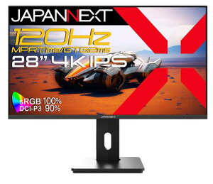 JAPANNEXT28�C���`IPS�p�l������120Hz/1ms(MPRT)�Ή�4K(3840x2160)�𑜓x�Q�[�~���O���j�^�[JN-28IPS120UHD-HSPHDMI2.1DisplayPortsRGB:100%