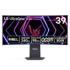 �yVGP2024Summer�Q�[�~���O��܁zLG�Q�[�~���O���j�^�[UltraGearOLED39GS95QE-B39�C���`/�L�@EL/21:9�ȖʃE���g�����C�h(3440x1440)/240Hz/0.03ms(GTG)/VESA