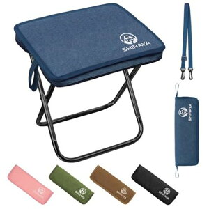 shiraya【2025Newモデル】折りたたみ椅子アウトドアチェアコンパクト超軽量アルミ合金ショルダー付き持ち運び便利収納袋一体型携帯チェアキャンプ椅子日本語説明書付きハイキング釣り(ブ…