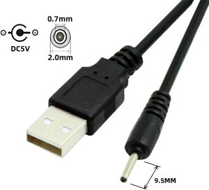 USB����DC�I�X�d�������P�[�u��usbdc�ϊ��P�[�u���O�a2.0mm���a0.7mm24AWG5V�m�[�g�p�\�R��/�^�u���b�gPC�X�}�[�g�t�H��GPS/���^�d�q�@�퓙�ɓK�p1.2m