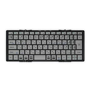 Mobo ���{(Mobo) �L�[�{�[�h 2 MOBOKeyboard 2 Bluetooth 5.1 ���{��z�� USB-C �܂肽���݌^ ��p�P�[�X���X�^���h �t�� �u���b�N/�O���[ AM-K2TF83J/BKG