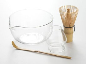 ガラス片口茶碗セットお点前抹茶道具茶道具茶碗透明茶筅立て茶筅(百本立)茶杓650ml