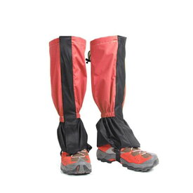 LOYELEY アウトドア レッグカバー 登山用ゲイター 撥水 汚れ防止 雪よけ 砂よけ 泥除け 泥はね防止 通気 軽量 調整可能 簡単 着脱 登山 草刈り トレッキング 男女兼用 (レッド)