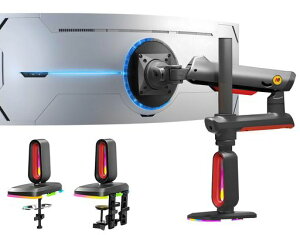 NB ERGONOMIC RGB �Q�[�~���O���j�^�[�A�[�� �t���b�g/�E���g�����C�h/�J�[�u���j�^�[�p 32~60�C���` ���ϋv �X�^���h�ω׏d20kg VESA 75/100mm ���j�^�[�}�E���g L70