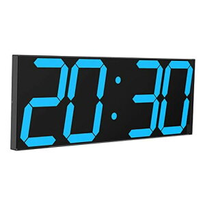 CHKOSDAデジタルLED時計壁掛け6インチ大型デジタル目覚まし時計リモコンカウントアップ/カウントダウンタイマー時計自動調光器ビッグカレンダーと温度計と大型デジタル掛け時計(アイス…