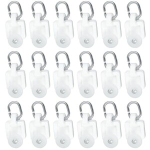 カーテンレールカーテンランナーカーテン用天井レールカーテンレール部品ローラーローラーレールトラックレール耐久性耐荷重静音カーテンホワイト溝幅約6.5-8mm45個入り