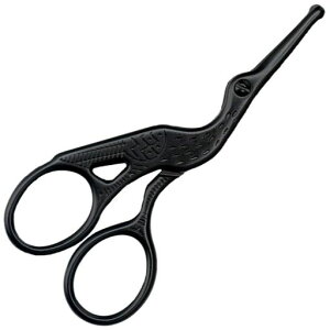 鼻毛はさみ鼻毛切り眉毛はさみ丸いセーフティはさみプレミアムステンレス鋼先丸ビンテージコウノトリシザー化粧はさみ鼻毛バサミ鼻毛鋏耳毛足毛顔の毛化粧男女兼用(ブラック)