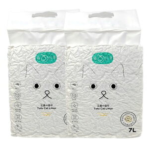 Gatitos猫砂おから固まる消臭燃える/トイレに流せる飛び散らないおからの猫砂天然素材真空パック7L/*2袋