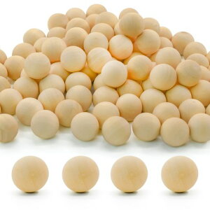 Enkrio木製ボールウッドクラフトボール100個セット丸型木製ビーズ丸い木製のボール穴なし塗装なしDIY工芸品クラフト用品装飾原木色無地(2*2*2cm)